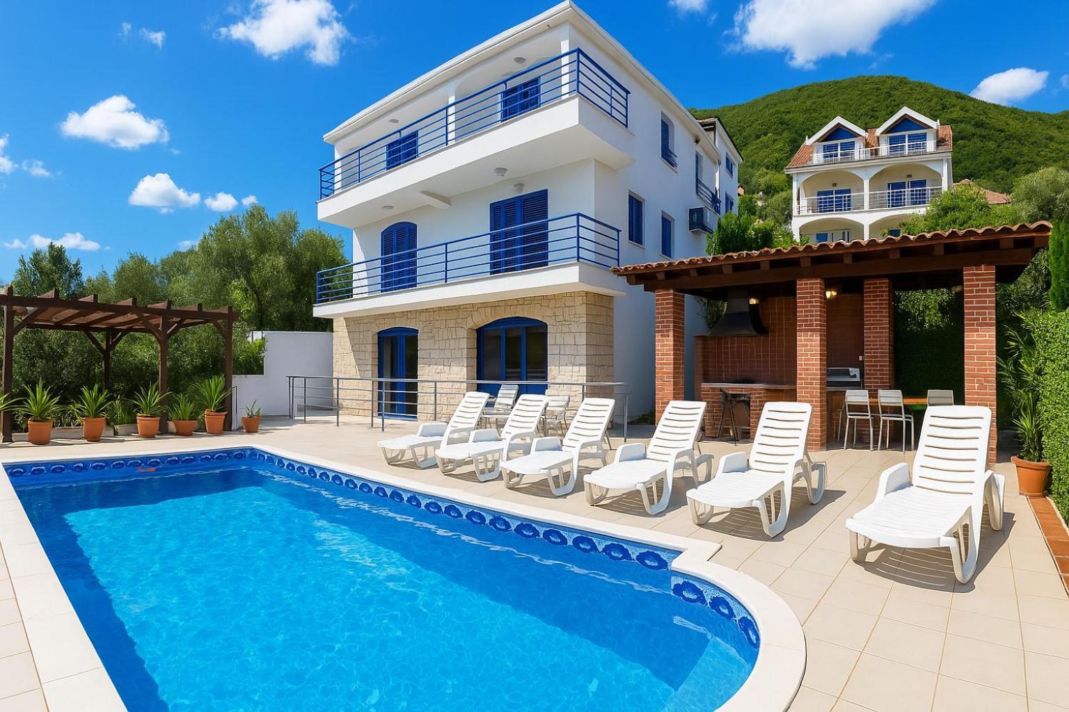 Villa Sea-N-Sun, 7 bedrooms&Pool, nearby Portonovi Marina. Ðenovići Esterno foto